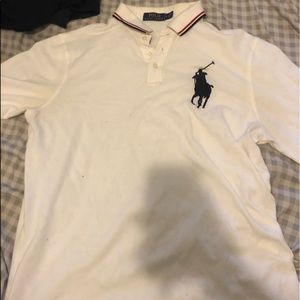Long Sleeve White Ralph Lauren Polo Shirt
